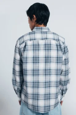 Camisa algodón slub cuadros