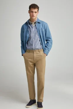 Camisa algodón slub lisa