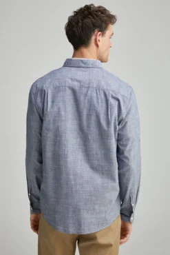 Camisa algodón slub lisa