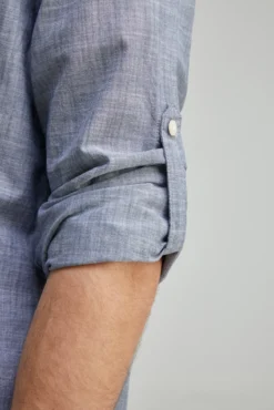 Camisa algodón slub lisa