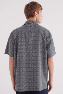 Camisa bowling manga corta estampada