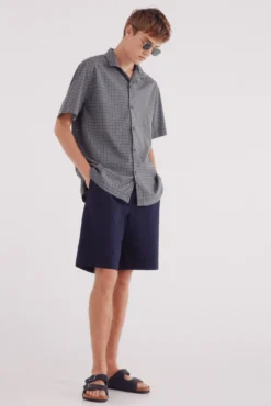 Camisa bowling manga corta estampada