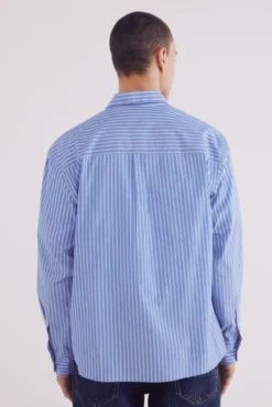 Camisa boxy fit popelín rayas