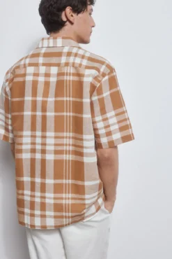 Camisa camp collar manga corta