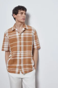 Camisa camp collar manga corta