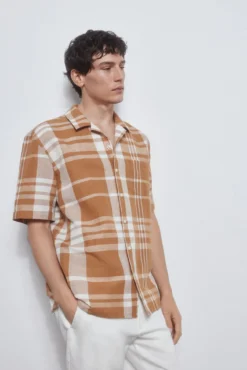Camisa camp collar manga corta