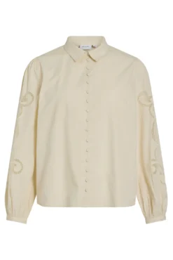 Camisa con calados de algodón orgánico