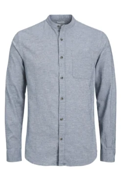 Camisa confort fit cuello mao