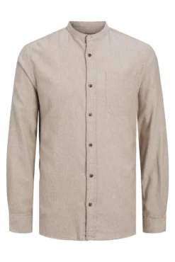 Camisa confort fit cuello mao
