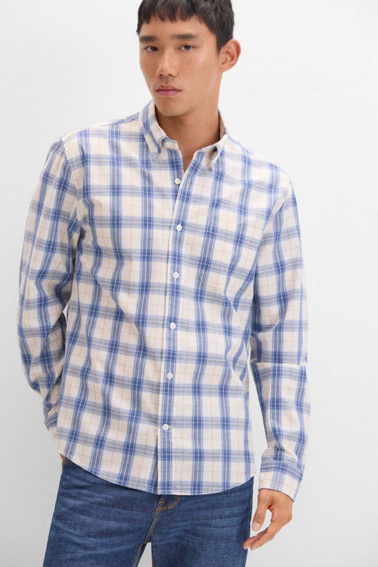 Camisa cuadro melange