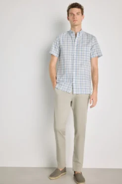 Camisa cuadros manga corta
