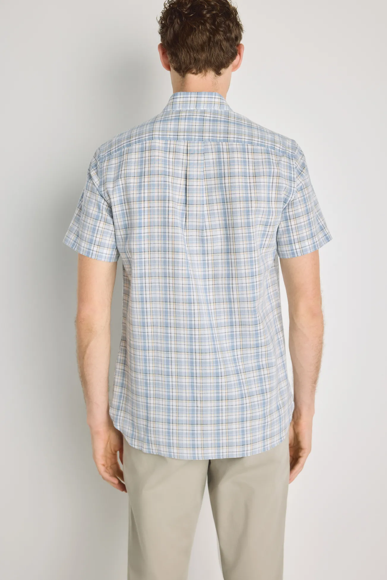 Camisa cuadros manga corta