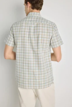 Camisa cuadros manga corta