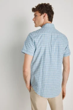 Camisa cuadros manga corta