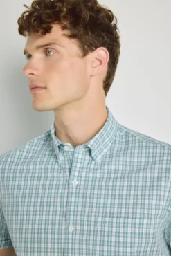 Camisa cuadros manga corta
