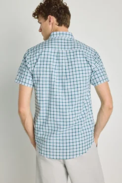 Camisa cuadros manga corta