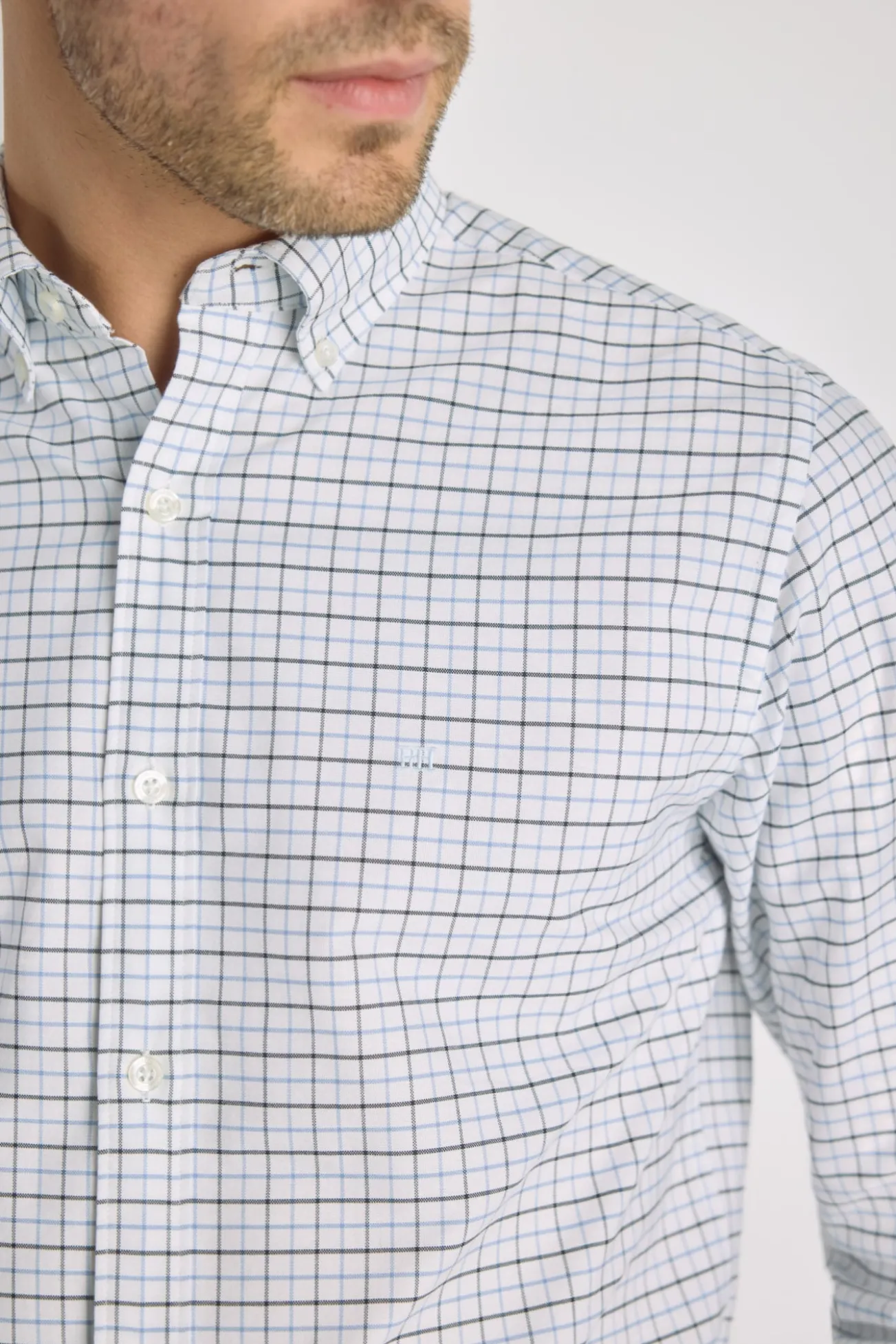 Camisa cuadros manga larga