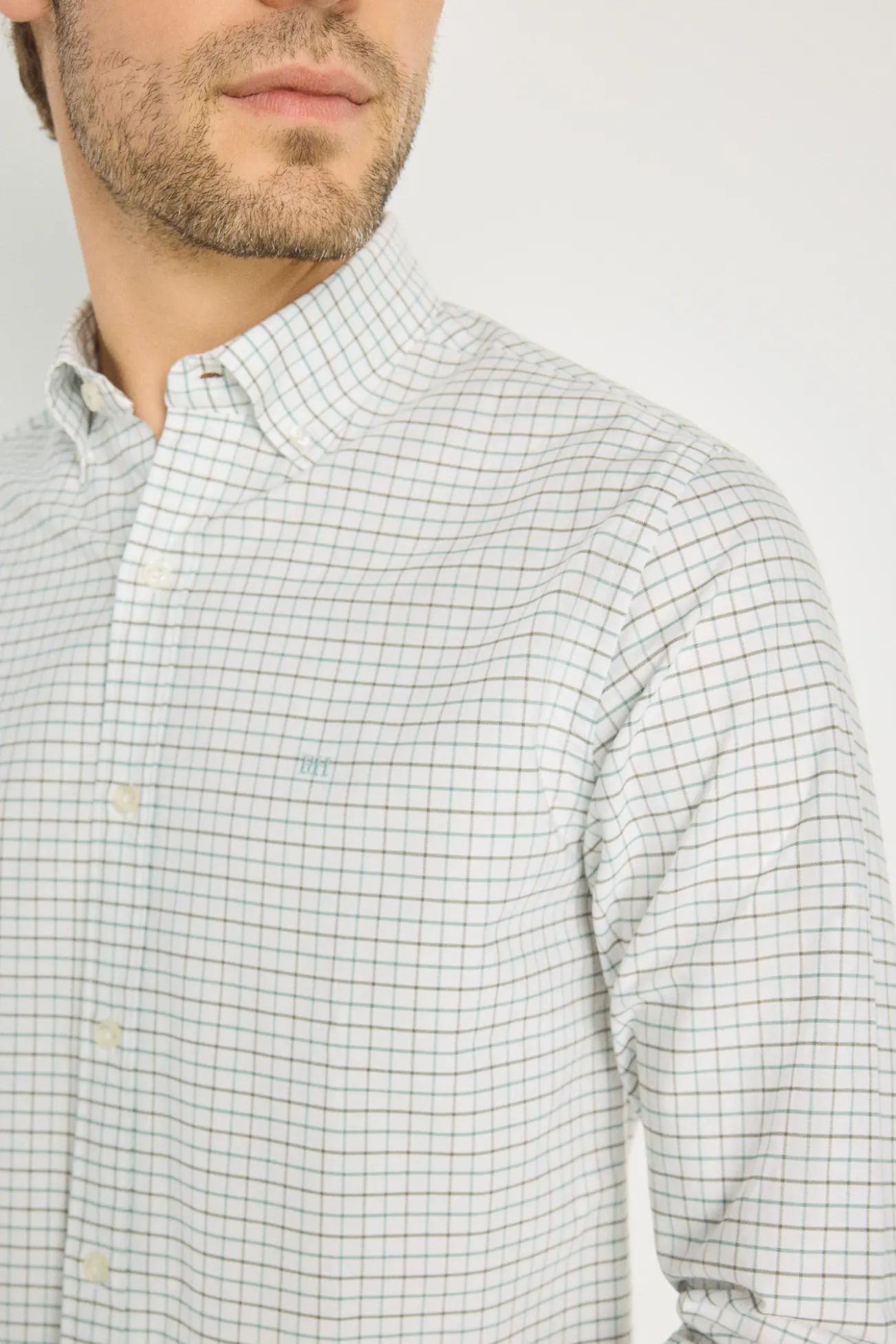Camisa cuadros manga larga
