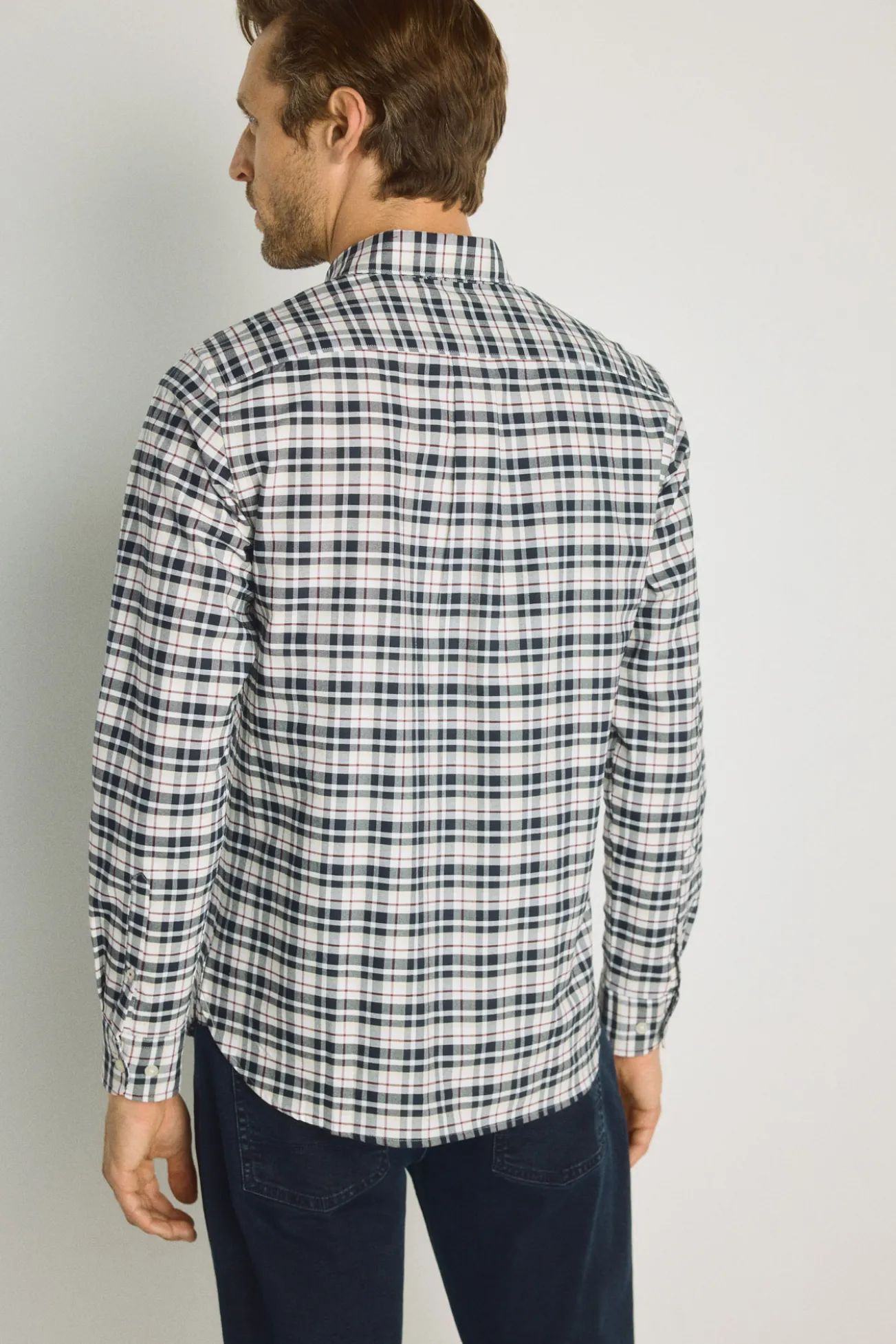 Camisa cuadros manga larga