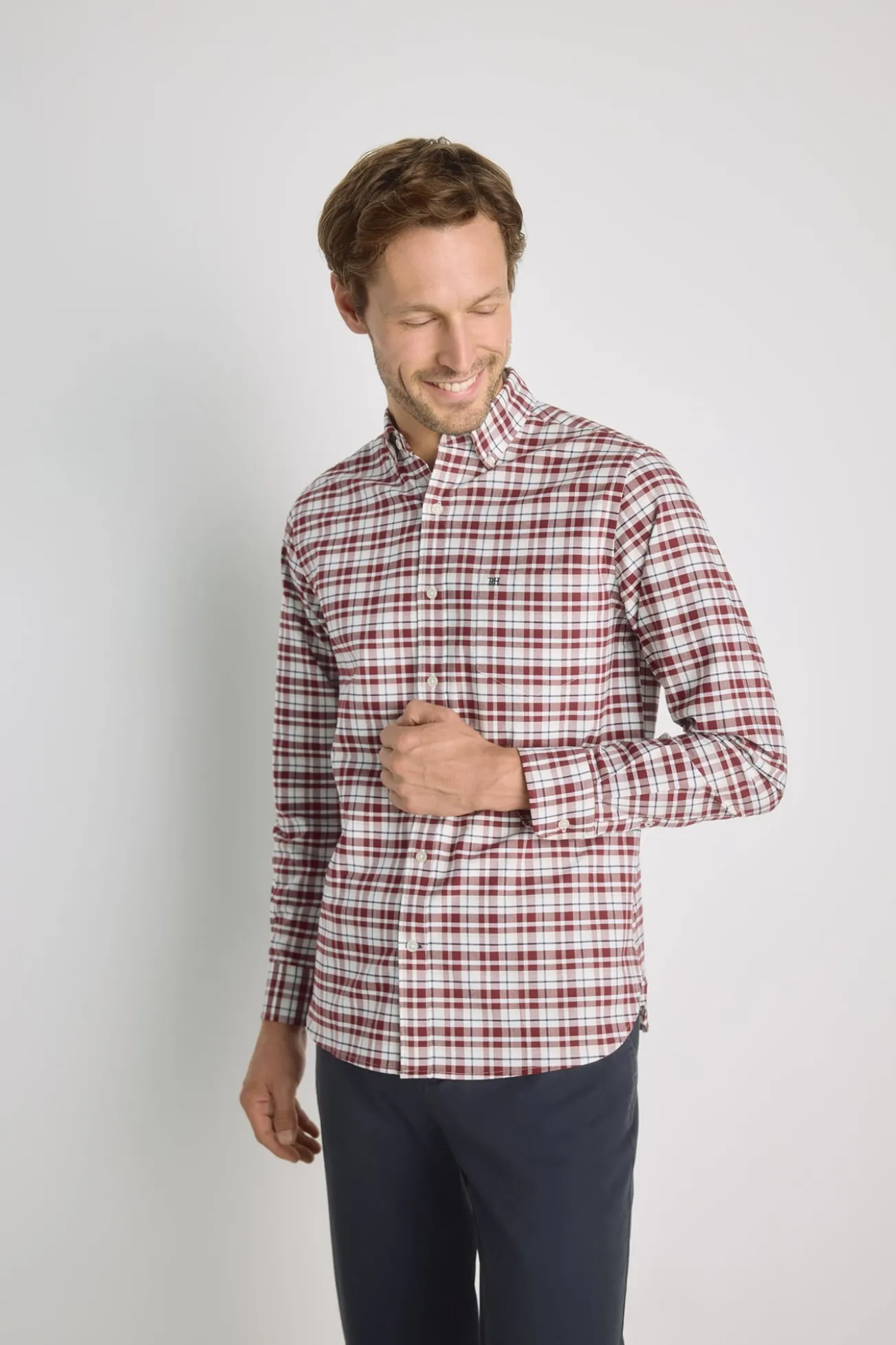 Camisa cuadros manga larga