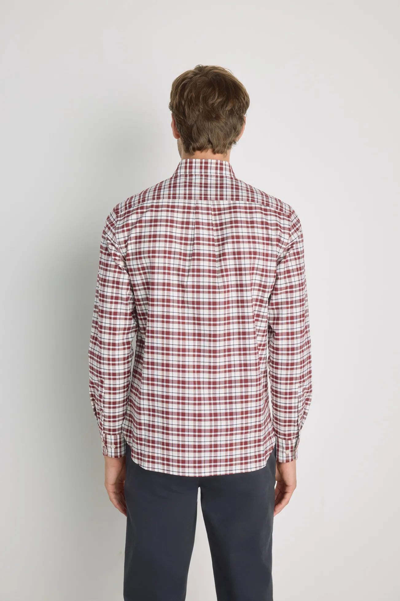 Camisa cuadros manga larga