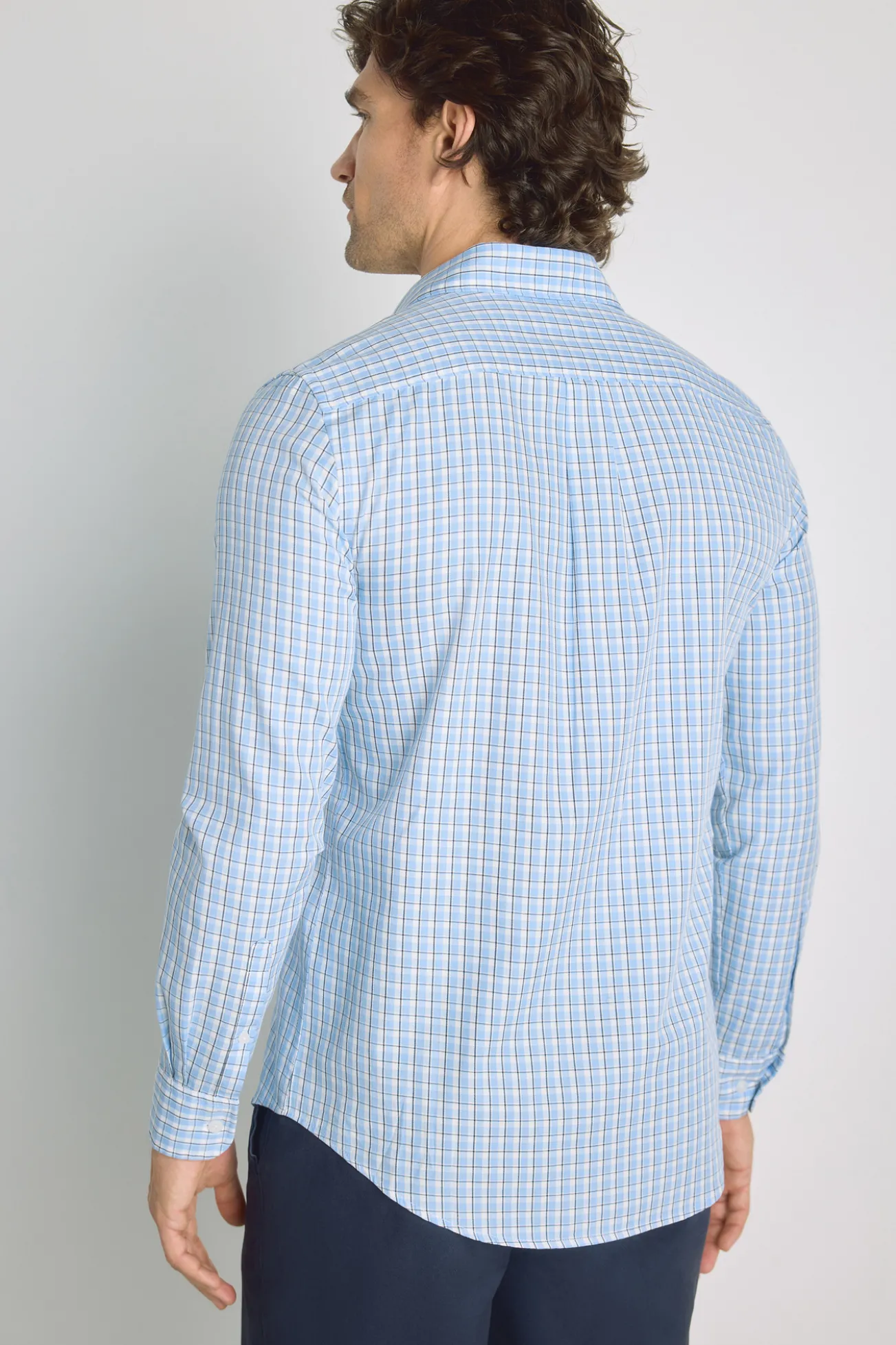 Camisa cuadros manga larga