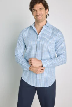 Camisa cuadros manga larga
