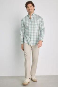 Camisa cuadros manga larga