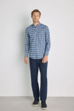 Camisa cuadros manga larga