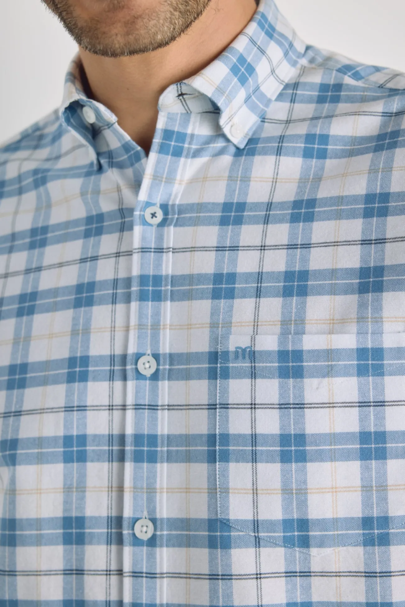 Camisa cuadros manga larga