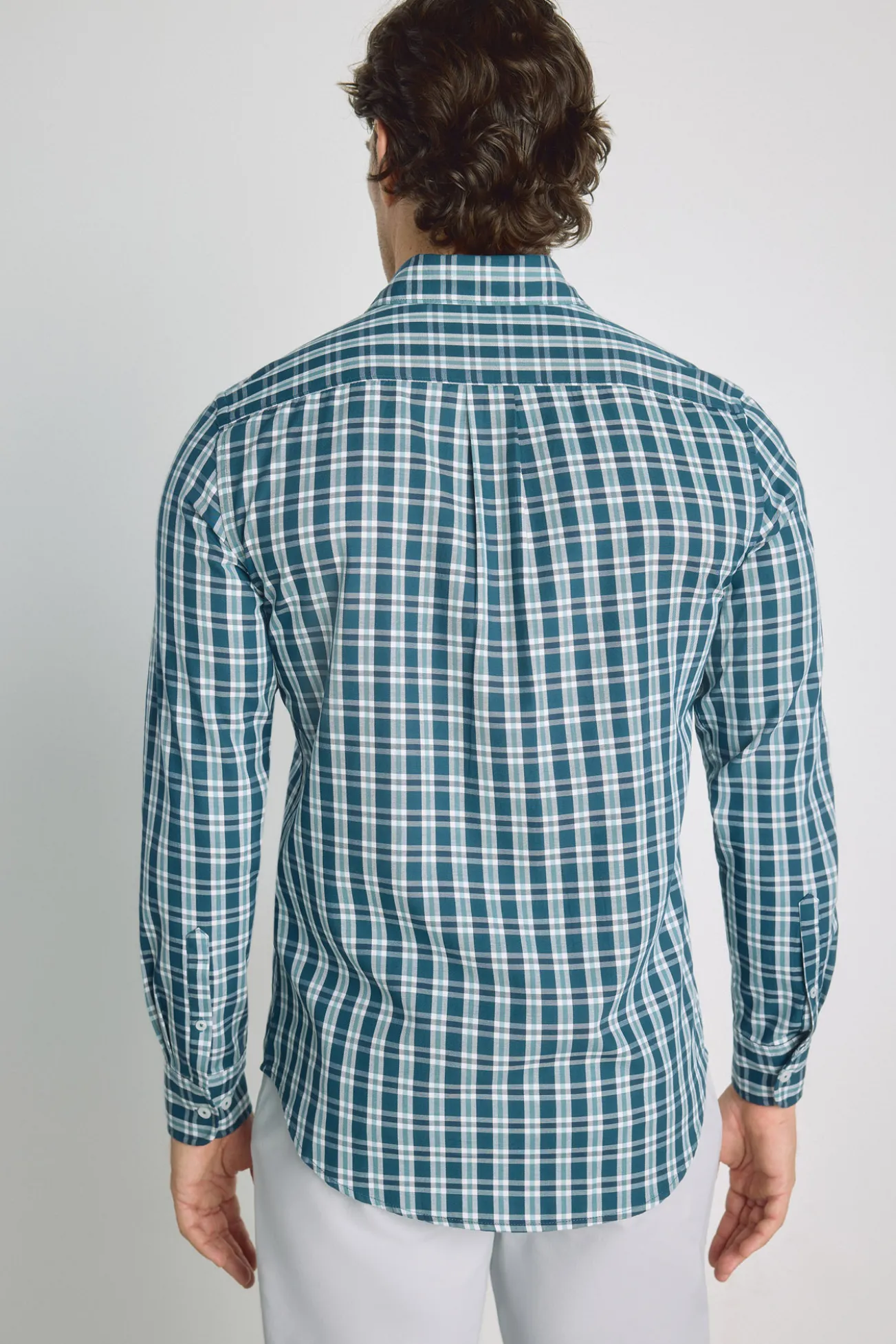 Camisa cuadros manga larga