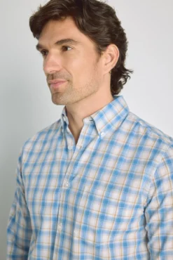 Camisa cuadros manga larga