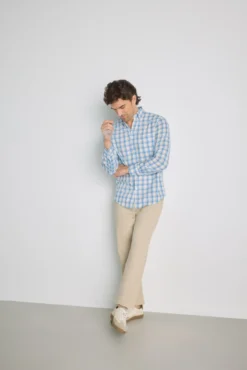 Camisa cuadros manga larga
