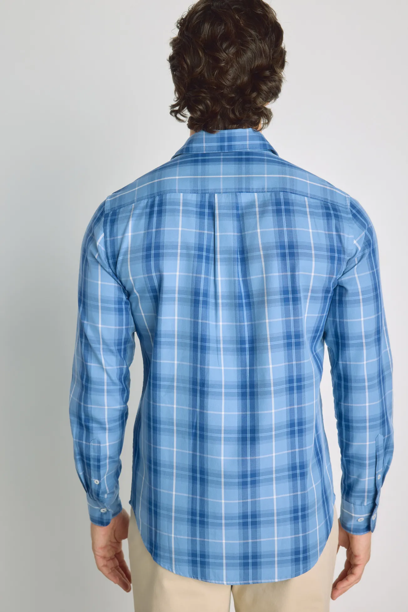 Camisa cuadros manga larga