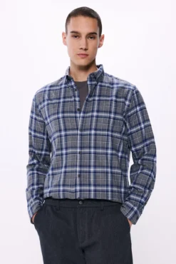 Camisa cuadros melange