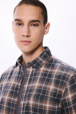Camisa cuadros melange