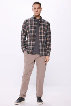 Camisa cuadros melange