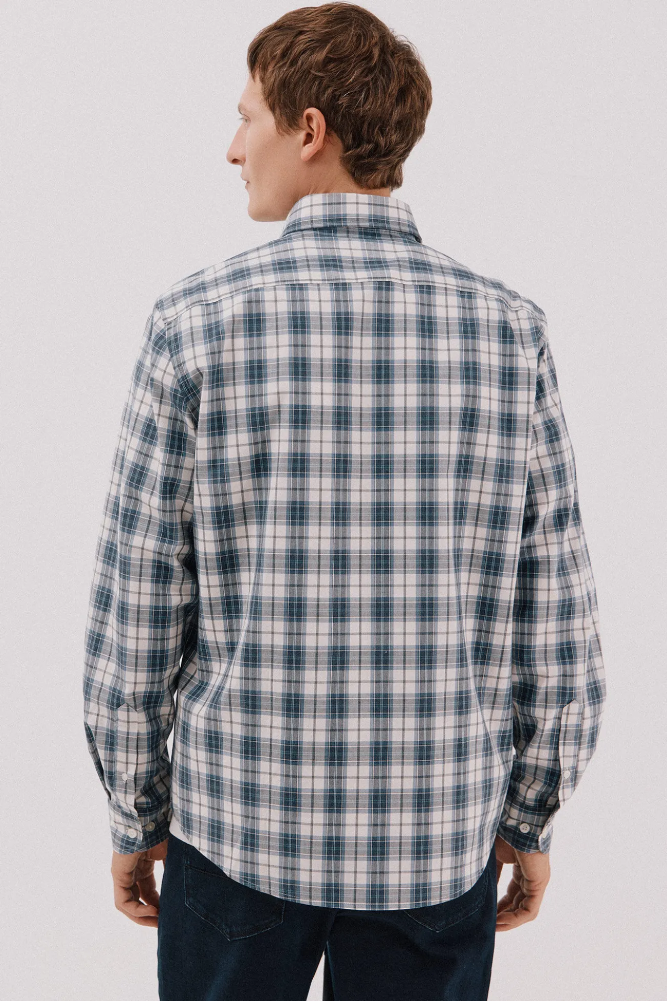 Camisa cuadros popelín