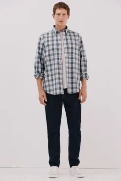 Camisa cuadros popelín