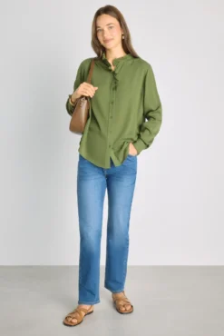 Camisa cuello mao