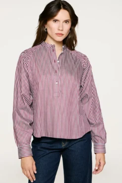 Camisa cuello mao 100% algodón orgánico.