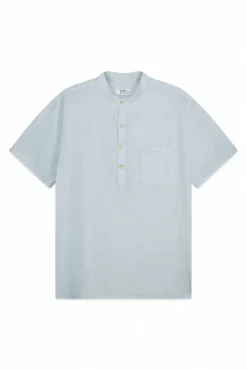 Camisa cuello mao manga corta