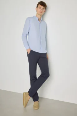 Camisa cuello mao manga larga