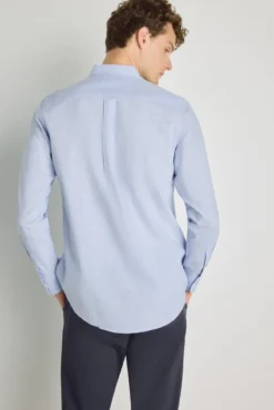 Camisa cuello mao manga larga