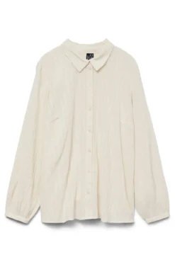 Camisa de algodón de manga larga talla grande