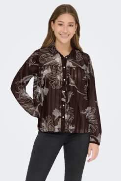 Camisa de gasa plisada