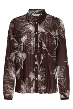 Camisa de gasa plisada