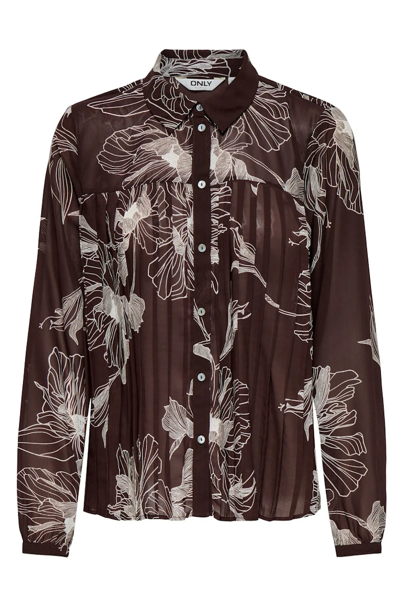 Camisa de gasa plisada