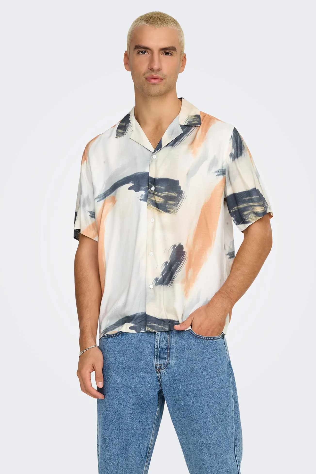 Camisa de hombre regular fit manga corta
