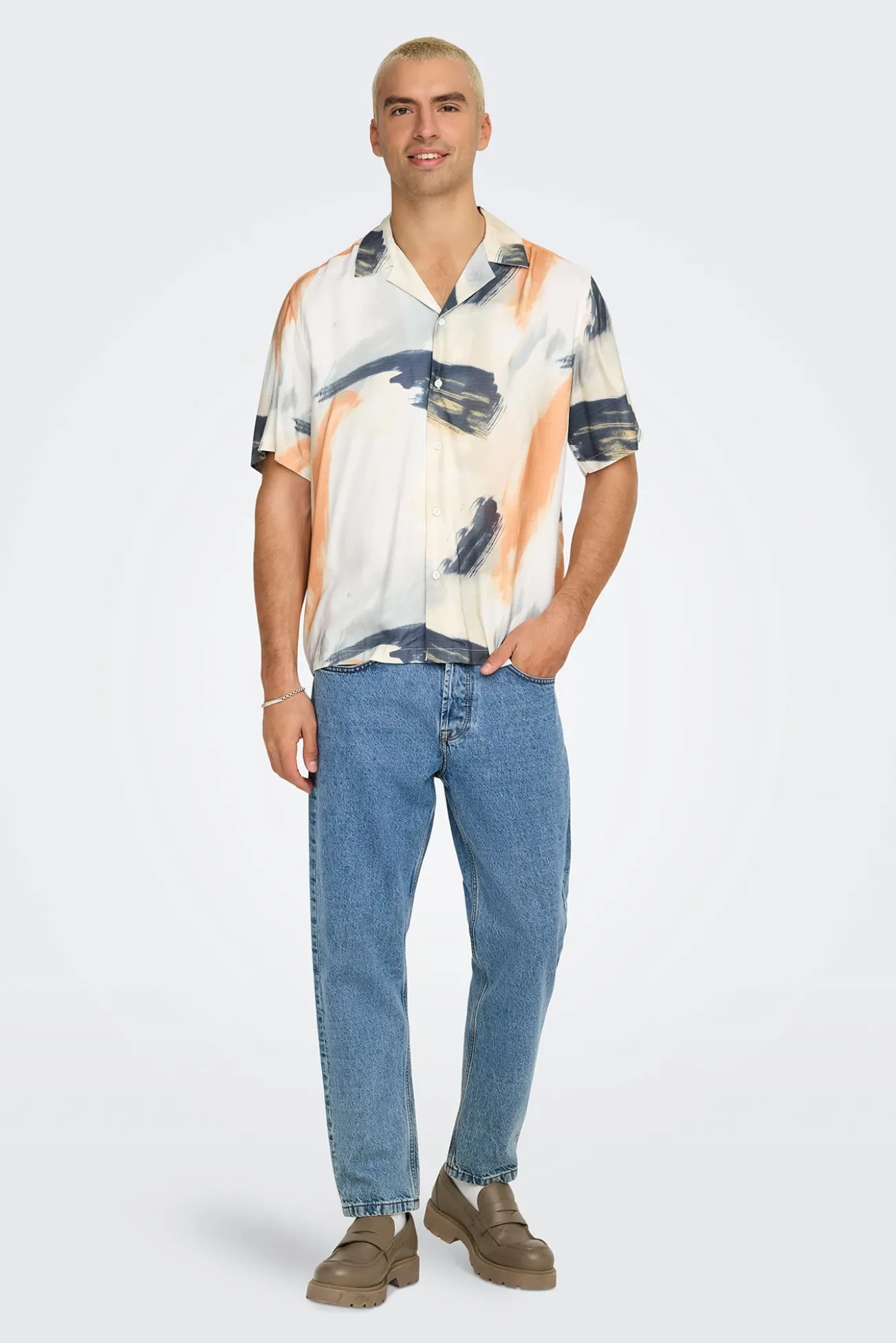 Camisa de hombre regular fit manga corta